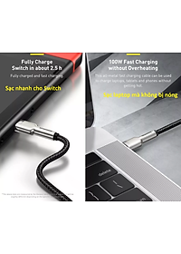 Cáp sạc C to C 100W Baseus Cafule Series Metal Data Cable - Hàng chính hãng