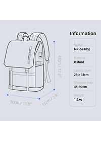 Balo Văn Phòng Chống Nước Chống Trộm Đựng Máy Tính Xách Tay 2 Cổng Usb Tiện Dụng Dung Tích Lớn Mark Ryden