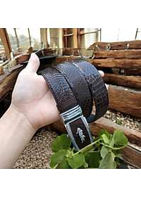 Thắt Lưng Nam Da Cá Sấu thật. Da Bông Hông Cá Sấu Rất Đẹp Và Mềm. Kích Thước Chuẩn 3.5x120cm Rất Dễ Sử Dụng