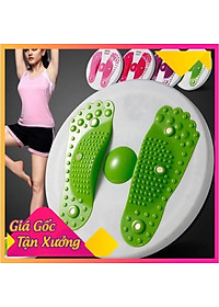 Đĩa xoay eo tập thể dục 360 độ bàn xoay tập cơ bụng cho eo thon tại nhà và phòng gym có hạt massage bàn chân