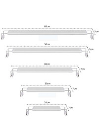 Đèn LED máng bể cá 20-90cm XML Ánh Sáng Trắng cao cấp