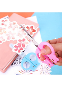 Kéo Thủ Công Học Sinh 128Mm Deli ,Hồng/Xanh - 1 Chiếc - E6032