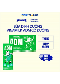 Thùng 48 Hộp sữa dinh dưỡng Vinamilk ADM Gold IQ có đường 180ml