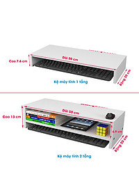 Kệ đỡ màn hình máy tính lắp ghép cải thiện tầm nhìn MS 07 ( 2 mẫu  tùy chọn )