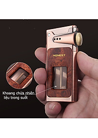 Vỏ Hộp Quẹt Bật Lửa Xăng Đá Honest BCZ-805 Thiết Kế Lộ Thiên-Tặng Đá Lửa