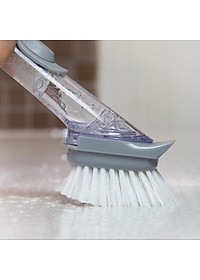 Bàn Chải Rữa Chén Và Chà Nồi Tự Động - Cọ rửa chén bát đa năng tay cầm dài - Tặng móc treo khăn