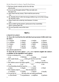 Bài Tập Tiếng Anh 11 Có Đáp Án - KV 	