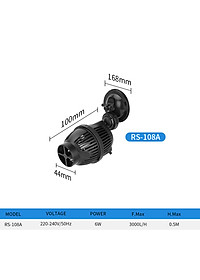 Quạt máy thổi luồng, tạo sóng Sobo WP-100M 200M 300M 400M 800M cho hồ cá cảnh, tạo dòng chảy, đẩy phân, 1 công đôi việc