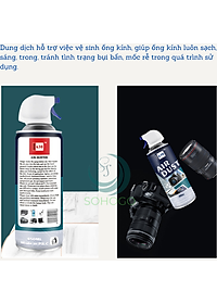 Chai xịt vệ sinh máy ảnh, bàn phím, bo mạch máy tính 450ML- Bình xịt khí nén đa năng dùng cho máy quay, ống kính, điện thoại...- Hàng nhập khẩu