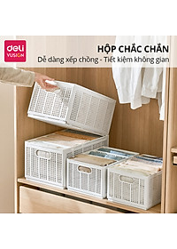 Hộp Nhựa Chia Ngăn DELI Có Thể Tháo Rời Xếp Chồng -Khay Nhựa Chia Ngăn Đựng Quần Áo Đồ