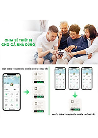 Công tắc Wifi Hunonic Mini 2 kênh 500W/kênh - LẮP SAU CÔNG TẮC ÂM TƯỜNG - Điều khiển từ xa bằng điện thoại