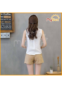 Quần short đùi lưng thun ống rộng dành cho bà bầu mặc mát mùa hè MySun