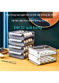 Khay Đựng Trứng 2 Tầng 32 Ô Kéo Rút Thông Minh Chất Liệu Nhựa PP Siêu Bền Phong Cách Nhật Bản Hộp Bảo Quản Trứng Tiện Lợi Cho Gia Đìnhh