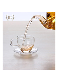 SET ẤM TRÀ THỦY TINH HOA CÚC | BỘ ẤM TRÀ HOA CÚC FULL SET BAO GỒM ẤM - BẾP - CHÉN - ĐĨA KÊ THẮP NẾN SANG CHẢNH