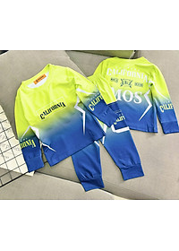 Đồ bộ bé trai, Bộ ngủ dài tay cho bé trai hình thể thao Siêu nhân từ 12-40kg chất thun lạnh mềm mịn mát