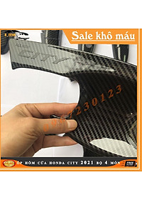 Bộ ốp tay và hõm cửa dành cho Honda City 2021 vân cacbon chống xước siêu đẹp và bền bỉ với thời gian