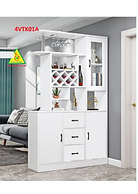Vách ngăn kiêm tủ rượu trang trí phòng khách , nhà bếp 4VTK01 - Nội thất lắp ráp Viễn Đông