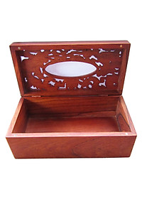 Hộp Đựng Giấy Ăn TOKDODO Gỗ Tự Nhiên Đục Chạm Long Phụng