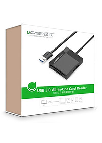 Đầu đọc thẻ 4in1 UGREEN CR125 30333 - Hỗ trợ thẻ CF / SD / TF / MS , Đầu đọc USB 3.0, Truyền tải dữ liệu nhanh chóng - Hàng chính hãng