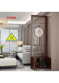 Tủ kệ trang trí kiêm vách ngăn phòng khách , nhà bếp 2VTK05 - Nội thất lắp ráp Viendong Adv