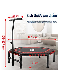BG Sàn nhún 50 INCH Đệm bật nhún cao cấp có tay cầm Trampoline dành cho mọi lứa tuổi (hàng nhập khẩu)