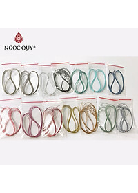 Bó 2m dây cước kim loại bọc nhựa 0.5mm xỏ vòng có khoá