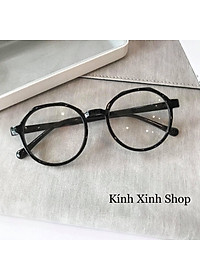 Kính Giả Cận, Gọng Kính Giả Cận Nam Nữ Mắt Tròn Gọng Nhựa Dẻo Không Độ Chống Tia Bức Xạ Uv, Chống Ánh Sáng Xanh