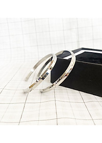 Vòng tay Cuff không đen, không rỉ - Lắc Tay Cặp Đôi Nam Nữ Titan