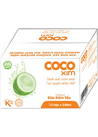 Thùng 12 Hộp Nước Dừa Cocoxim Tắc (330ml x12 Hộp)