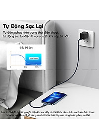 Cáp Tự Ngắt BASEUS Explorer Series Typc-C to iP Sạc Nhanh 20W, Đầu Cáp Trong Suốt Đèn LED báo Sạc Dây Bện Nylon - Hàng Chính Hãng