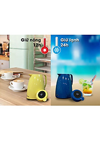 Phích cao cấp Rạng Đông chính hãng dung tích 1 lít Model: RD-1045N3.E có nắp thông minh hiển thị nhiệt độ nước trong phích