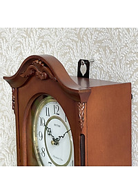 Đồng hồ treo tường RHYTHM WOODEN WALL CLOCKS CHIME CMJ502FR06 ( Kích thước 23.0 x 48.1 x 10.9cm), Vỏ màu nâu