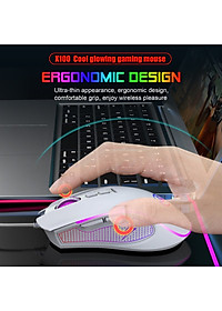 Chuột LED RGB 3600 DPI Gaming Mouse HXSJ X100 - hàng nhập khẩu