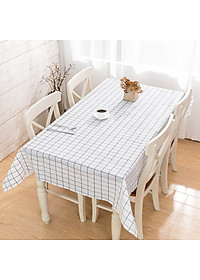 Khăn Trải Bàn Kẻ Caro KUNBE Chống Thấm Nước, Tấm Lót Bàn Ăn Nhiều Kích Thước Decor Bàn Ăn Tiện Dụng 