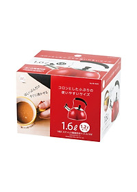 Ấm nước có còi báo khi sôi Pearl Life 1.6L - 2 màu Be & Đỏ - dùng được trên mọi loại bếp - Hàng nội địa Nhật Bản.