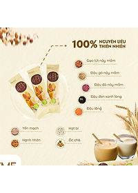 Bột ngũ cốc nảy mầm Tami ít ngọt 900g hộp 50 gói TÂM MINH FOODS