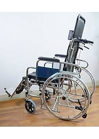 Xe lăn cao cấp đa năng Lucass X607 ngả nằm có bô, thắng và 2 bánh xe chống lật 