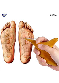 COMBO bộ 5 Dụng Cụ day ấn Huyệt Mát xa toàn thân kiểu Thái bằng gỗ Bách Xanh (MH850) Có mùi thơm nhẹ Chăm sóc sức khỏe