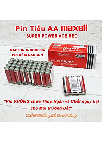 Pin tiểu Maxell AA. Cặp 2 Viên Supper Power ACE Red – Indonesia Vỏ Nhôm 1.5V