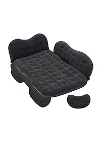 Nệm hơi vải nhung cao cấp có vân lướt sóng cho xe ô tô 7 chỗ, có ô để đồ. Tặng kèm bộ bơm hơi và bộ vá