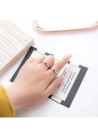 Nhẫn nam nữ titant bản nhỏ không đen 1 hạt đá đơn giản