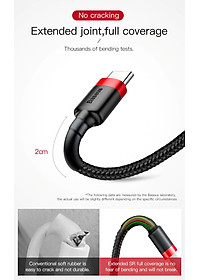 Cáp sạc Baseus Cafule Quick Charge và truyền dữ liệu tốc độ cao Usb to Type C 3A CATKLF- Hàng chính hãng