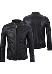 Áo Khoác Da Nam Đen Lót Lông Cao Cấp AKD22