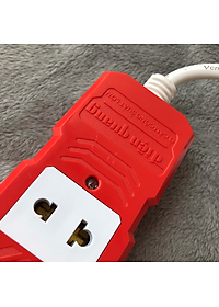 Ổ Cắm Công Suất Lớn Điện Quang ĐQ ESKHP 3RW 2m ( 3 Lỗ, Màu Đỏ Trắng, Dây 2m)