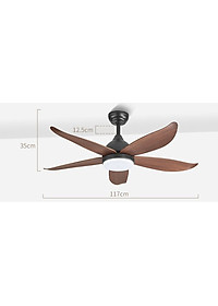 Đèn quạt LED SHIO trang trí nội thất hiện đại 3 chế độ ánh sáng
