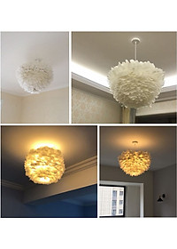 Đèn chùm CROWIT lông vũ cao cấp kiểu dáng độc đáo, sang trọng với 3 cế độ ánh sáng - kèm bóng LED chuyên dụng.