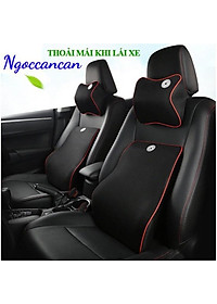 Bộ Gối Tựa Đầu Và Tựa Lưng Cao Su Non Cao Cấp Dành Cho  Ô Tô Xe Hơi