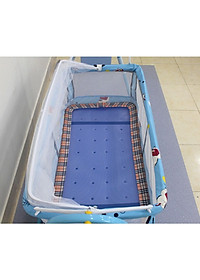 Nôi Tự Động Em Bé Giá Rẻ N20X VINANOI - Sức Đưa 20kg - Lồng Nôi Màu Xanh - Khung Võng Thép Màu Xanh