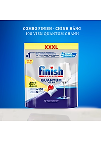Combo 2 túi viên rửa bát Finish Quantum Max 100 viên (100*2=200 viên)