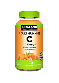 Kẹo dẻo bổ sung Vitamin C Kirkland Adult Gummies C 250mg hộp 180 viên của Mỹ